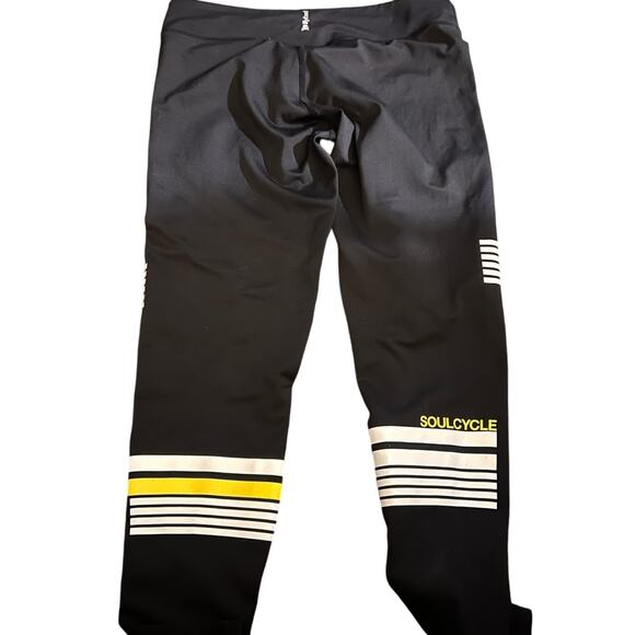Lilybod x Soul Cycle Yellow and White Stripe Black Leggings, Size Large - Picture 4 of 5